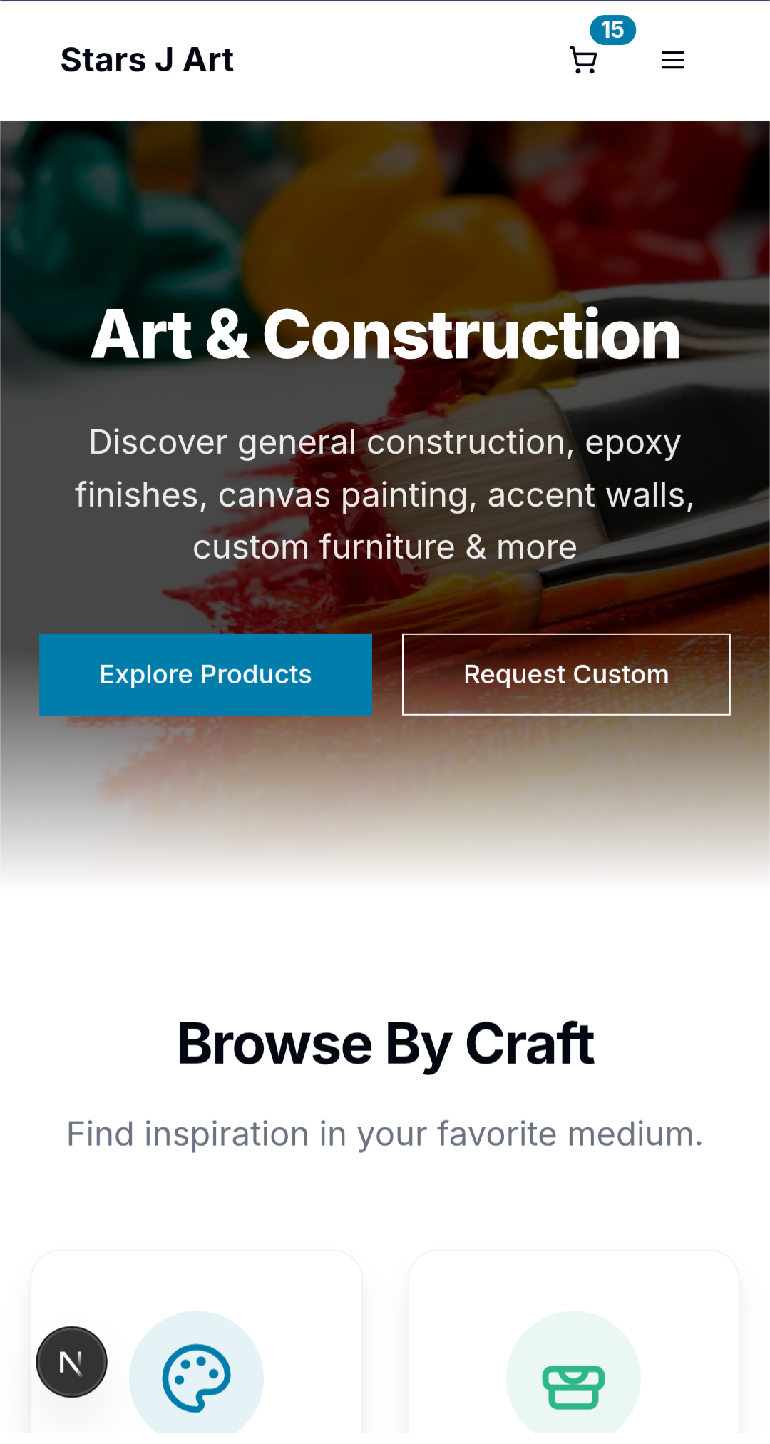 Screenshot of StarsJArt Construction