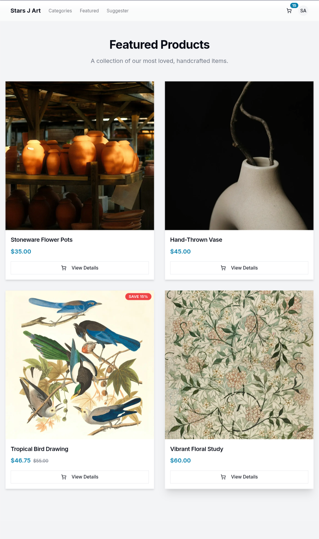 Screenshot of StarsJArt Construction